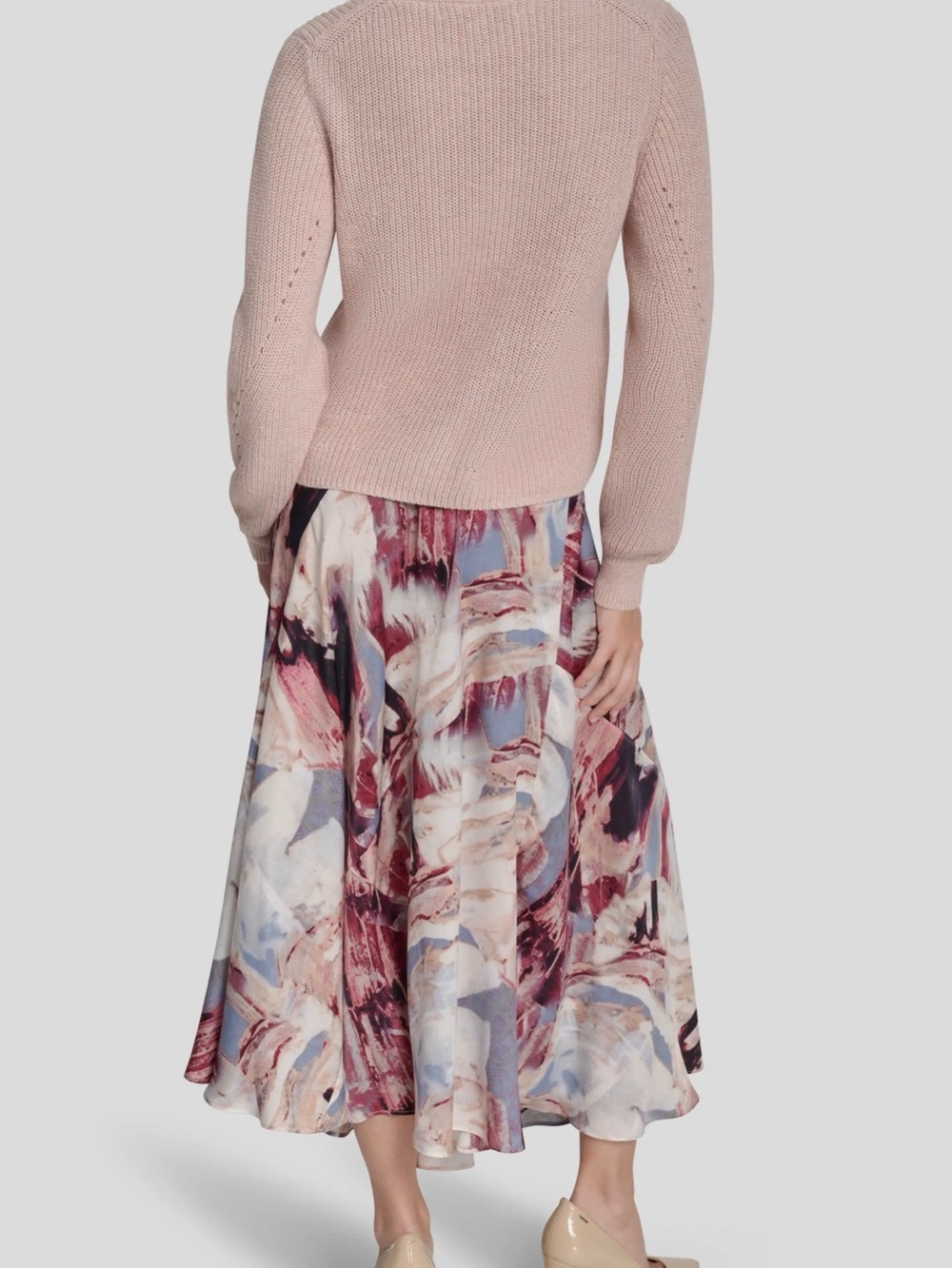DKNY Classic Crewneck Cropped Women's Sweater - Blush Pink - Size S - Picture 6 of 11